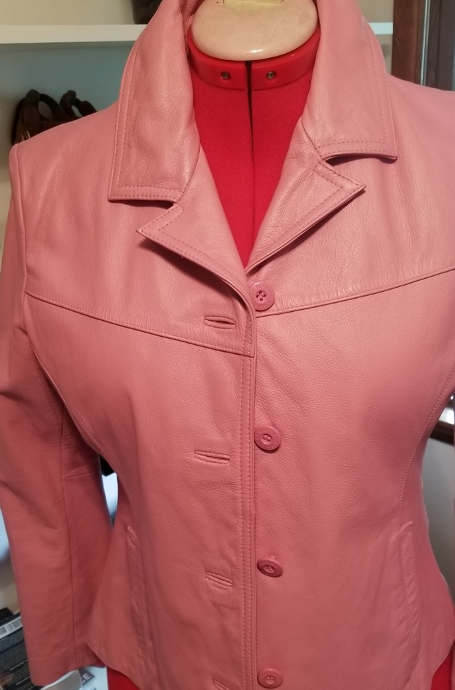 BUBBLE GUM PINK Wilson's leather jacket